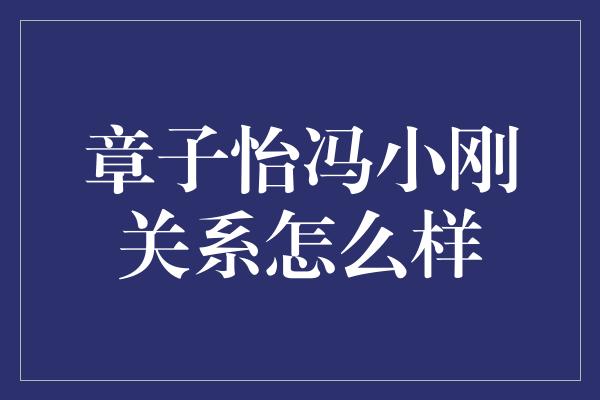 章子怡冯小刚关系怎么样