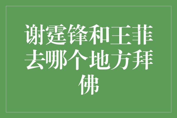 谢霆锋和王菲去哪个地方拜佛