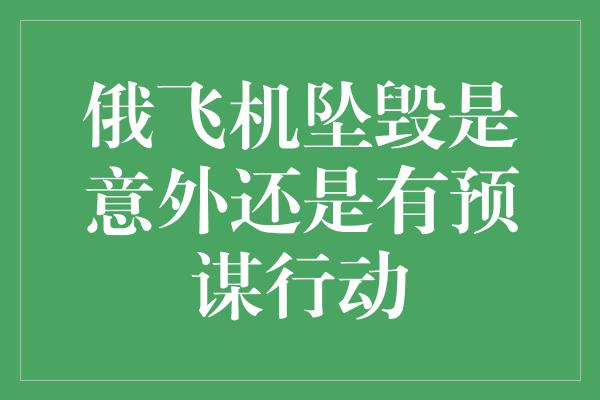 俄飞机坠毁是意外还是有预谋行动