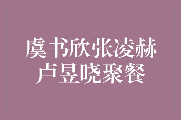 虞书欣张凌赫卢昱晓聚餐