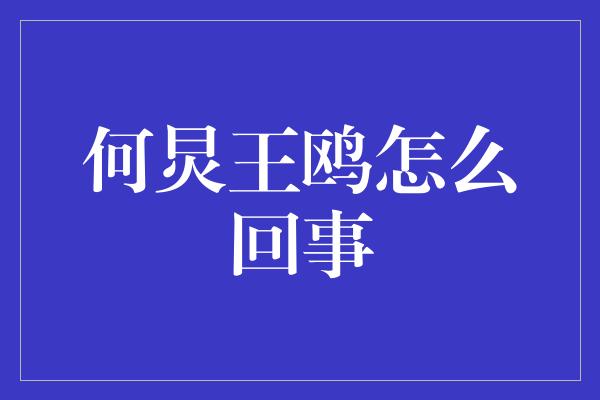 何炅王鸥怎么回事