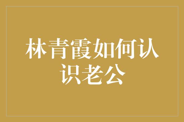 林青霞如何认识老公