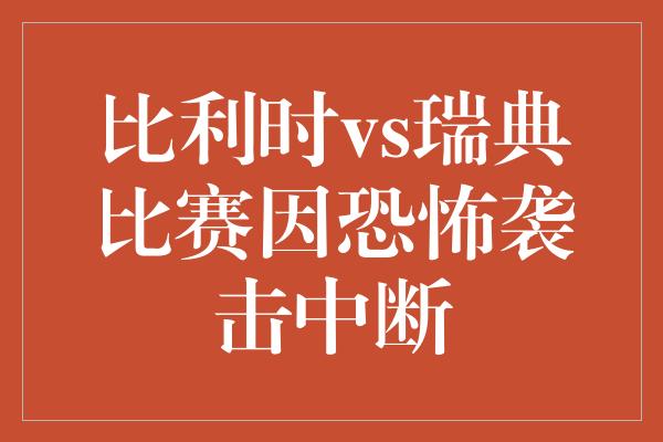 比利时vs瑞典比赛因恐怖袭击中断