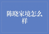 揭秘陈晓的家境：财富背后的故事