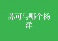 苏可与哪个杨洋