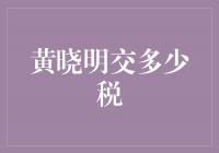 揭秘黄晓明的税务情况：他缴纳了多少税款？