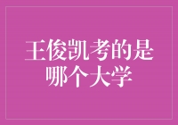 揭秘王俊凯考取的大学