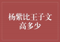 杨紫与王子文身高对比，谁更高？