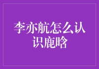 李亦航如何与鹿晗结缘：偶然邂逅成就了不凡