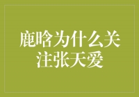 揭秘鹿晗为何关注张天爱，背后的故事令人动