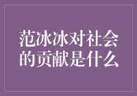 范冰冰：一位致力于社会贡献的女性偶像