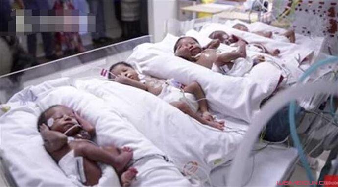 中国九胞胎出生图片